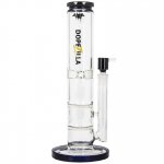 12" Extra Heavy Dual Honeycomb Bong Water Pipe - Black New