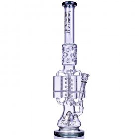 Strange Smoke - Lookah? - 20" Sprinkler Perc And Quad Honeycomb Bong - BLUE COLOR!!! New