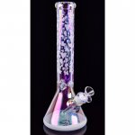 Smoke Chameleon Rainbow Chill Glass 15" Thick Iridescent Beaker Base Bong New