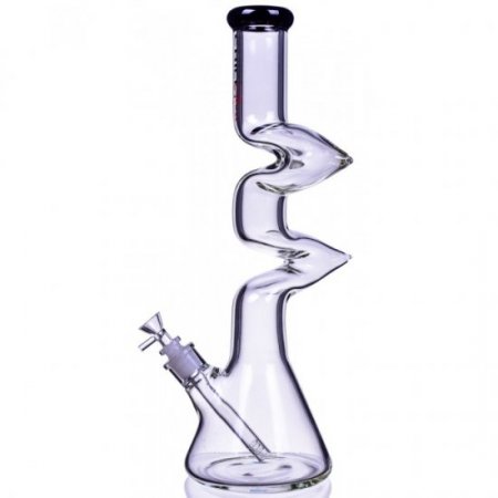 Chill Glass 17" Double Monster Zong Bong Water Pipe - Black New