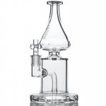 Grav? - Helix? Clear Straight Base w/ Fixed Down stem Water Pipe New