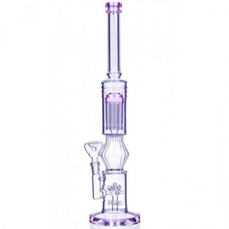 16" Inch Large Sprinkler to Tree Perc Bong Glass Water Pipe - 14mm Male Dry Herb Bowl - Pink New