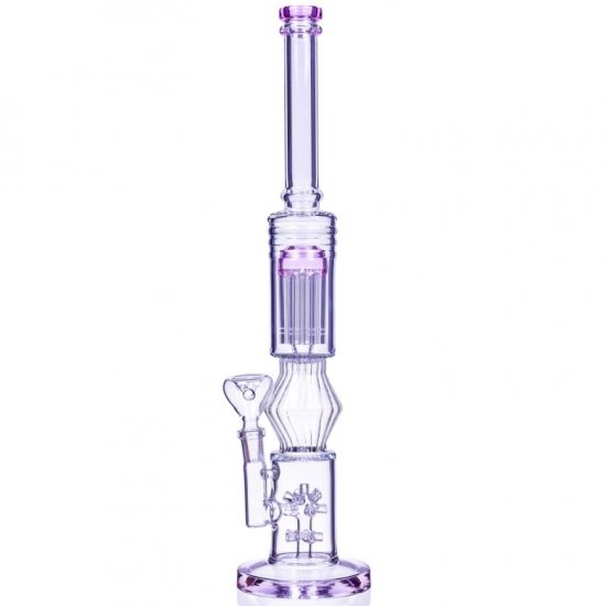 16\" Inch Large Sprinkler to Tree Perc Bong Glass Water Pipe - 14mm Male Dry Herb Bowl - Pink New