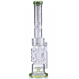 Emerald Bong - Lookah Premium Series Bong 20" Sprinkler Perc With Triple Barrel Connected With Single Dome New