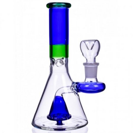 Smoke Club - 8" Mushroom Sprinkler Perc Beaker Bong New