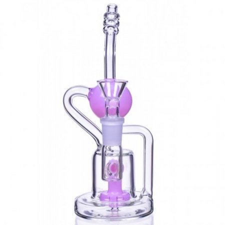 Exoskeletal Smoke - 8" Dual Arm Showerhead Perc Recycler - Purple New