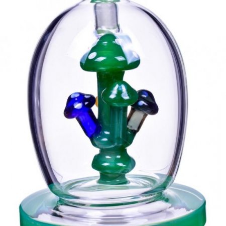 Smokroom - Mushroom Perc Orb Base Tilted Bong New