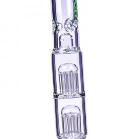 Hulk's Pipe - Cheech Glass - 19" Triple Tree Perc Beaker Base Bong - Slyme New
