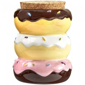 Whatadonut - Ceramic Donut Stash Storage Jar New