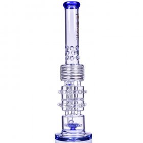 Neptune Trophy - Lookah? - 20" Sprinkler Perc To Honeycomb Barrel Perc - Blue New