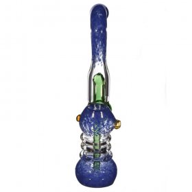 8" Sherlock Bubbler with Perc - Blue New