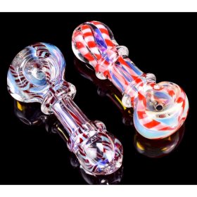 3" Double Ring Fumed Glass Spoon Pipe - Buy one Get One Free ! For Limited Time New