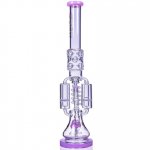 Strange Smoke - Lookah? - 20" Sprinkler Perc And Quad Honeycomb Bong - Pink New