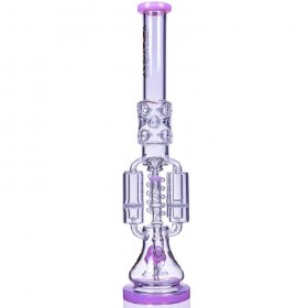 Strange Smoke - Lookah? - 20" Sprinkler Perc And Quad Honeycomb Bong - Pink New