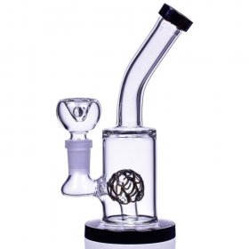 The Quaffle - 6" Tilted Design Showerhead Bong Water Pipe - Black New