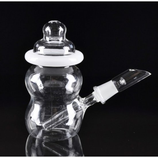 4\" Mini Baby Bottle Water Pipe - Oil Rig New