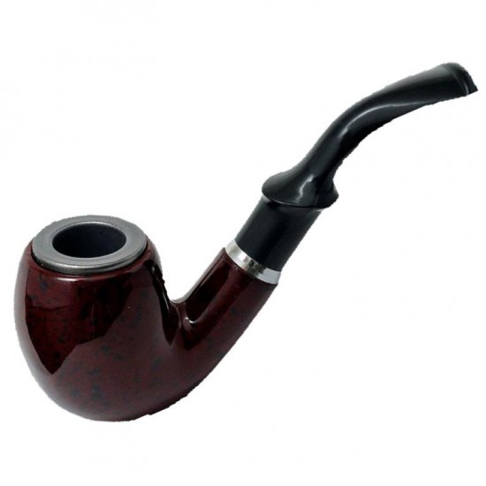 4\" Fancy wooden pipe With Black Cherry Finish New