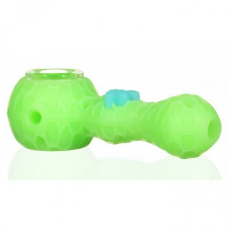 Stratus - 4" Silicone Glow in The Dark Hand Pipe With Honey Comb Design New