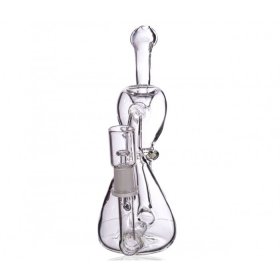 10" Recycler Oil Rig Includes Dabber, Nail, Dome and Dry Herb Bowl New