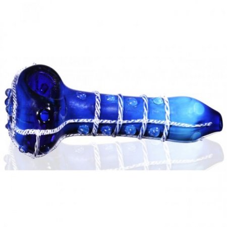 4.5" Rain Drop Glass Pipe - Ocean Pebble New