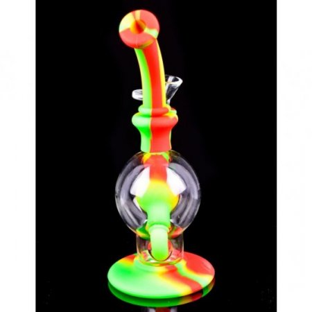 Smoke Travel Machine - 8" Silicone Hybrid Bong New