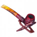 5.5" Italian wooden pipe - Cherry Ridged New