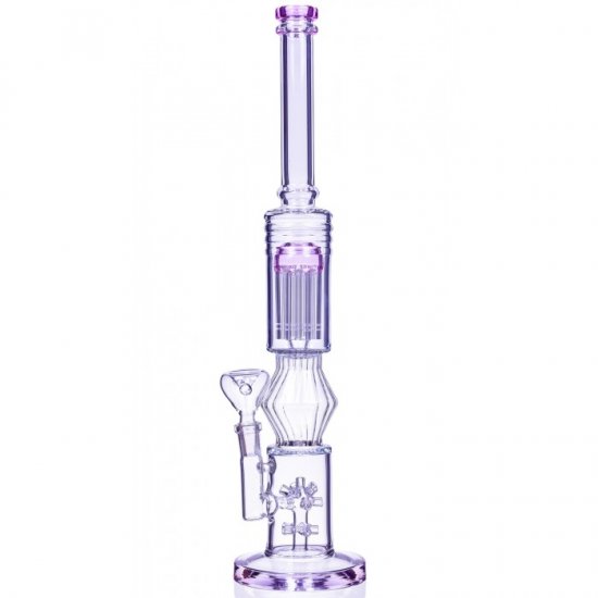 16\" Inch Large Sprinkler to Tree Perc Bong Glass Water Pipe - 14mm Male Dry Herb Bowl - Pink New