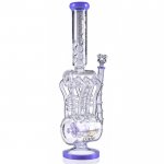 The Missing Alderaan Relic - Lookah Platinum Series Bong - 18" Barrel Spiral Blast Recycle Ice Glass Bong - Slime Purple New