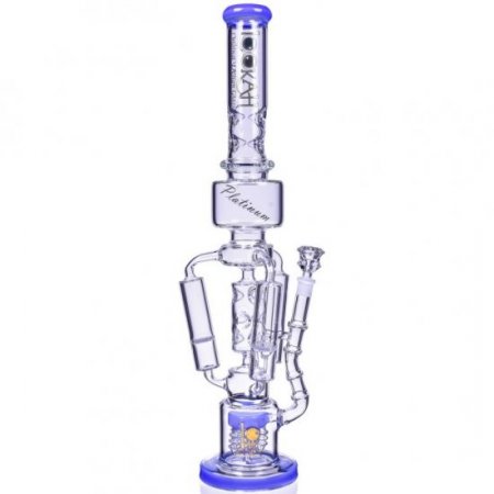 The Imperial - Lookah? - 23" Sprinkler Perc to Triple Honeycomb Chamber Bong - Milky Blue New