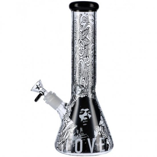 Famous Brandz Jimi Love - 12\" Beaker Base Bong New