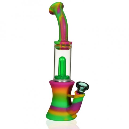 10\" Portable Silicone Bong with 14mm bowl - Rebuildable New