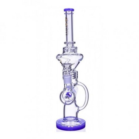 Smoking Prince - Lookah? - 17" Inline Recycler Perc Bong - Blue New