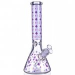 LUXURY Louis FASHION BONG - 14" 7MM THICK BEAKER BONG - Purple New