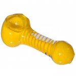 4" Twisted Spiral Hand Pipe - Yellow New