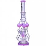 The Amazonian Trophy - Lookah Platinum Series Bong - 19" Smoking Bong With 4 Circular Chamber Recycler And Sprinkler Mushroom Perc - Pink New