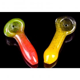 3" Spotted Fritt Glass Spoon Pipe- Buy One Get One Free !! New