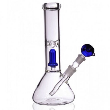 12" Beaker Bottom Domed Cir Perc Heaavy Glass Bong Water Pipe New