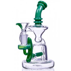 Millennium Force - Inline Perc to 2 Arm Recycler Bong - Green New