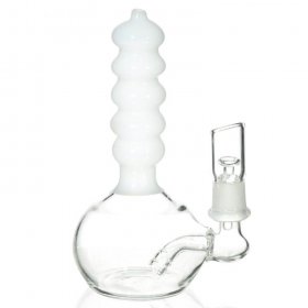 The Portable Lava Tube Mini Oil Dab Rig with Oil Dome and Nail and Dry Herb Bowl - White New