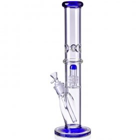 16" Inline Matrix Percolator Bong Glass Water Pipe Thick and Heavy - Blue New