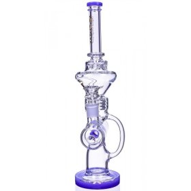 Smoking Prince - Lookah? - 17" Inline Recycler Perc Bong - Blue New