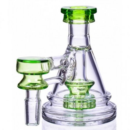 Ash Catcher - Mini Bubbler Showerhead Ash Catcher - 14M/14F - Clear Green New