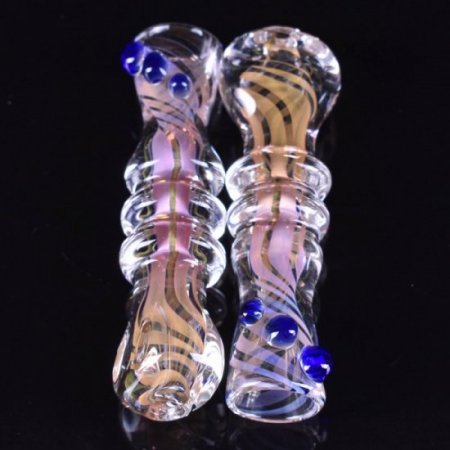 3.5" Golden Fumed Chillum With bubble stocks New