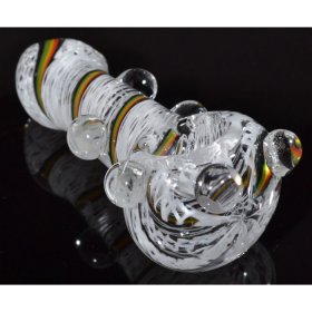 3.5" Clear Pebble Glass pipe New