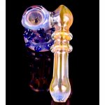 Thor's Hammer - 5" Golden Fumed Bubbler New