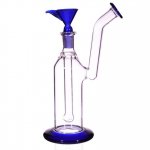 7" Bubbler With Removable Matching Dry Herb Bowl - Blue New