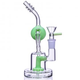 Exoskeletal Smoke - 8" Dual Arm Showerhead Perc Recycler - Green New