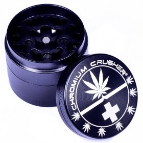 Hemp Leaf - Chromium Crusher? - Dual Four Part Grinder - 40mm New