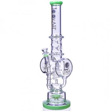 Smoke Reviver - Lookah? - 18" Coil Perc To Sprinkler Perc Bong - Slyme Green New