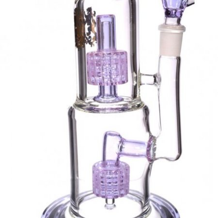 16" Inline Circ Perc to Stereo Domed ShowerHead - Purple New